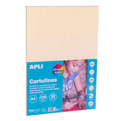 APLI - 15116 cartón y papel de construcción 170 g/m² 50 hojas