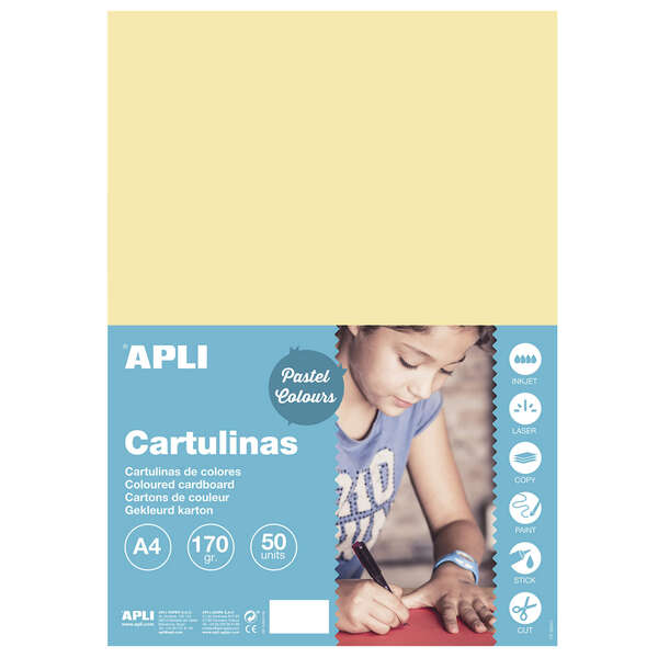 Apli Cartulina Vainilla A4 170g 50 Hojas 1 pieza(s)