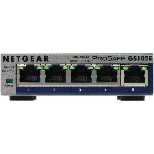 NETGEAR - GS105E-200PES switch Gestionado L2/L3 Gigabit Ethernet (10/100/1000) Gris