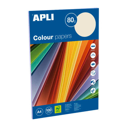 Apli Papel Color Surtido Pastel A4 100 Hojas 1 pieza(s)