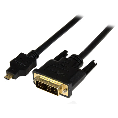 StarTech.com - Cable de 1m Adaptador Conversor Micro HDMI a DVI-D para Tablet y Teléfono Móvil - Convertidor de Vídeo para Dispositivos Micro HDMI Tipo D a DVI-D Monoenlace