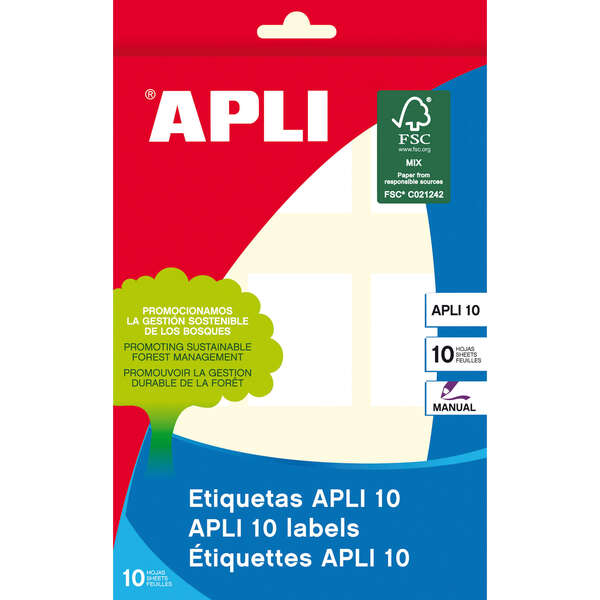 APLI - ETIQ.MAN.BOLSA APLI 01649 10h 32x41 - Pack de 10 unidades