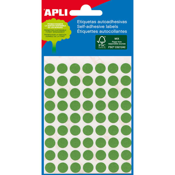 Apli Etiquetas Minibolsa Verdes Ø 8.0mm 3 Hojas 1 pieza(s)