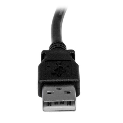 StarTech.com - Cable Adaptador USB 3m para Impresora Acodado - 1x USB A Macho - 1x USB B Macho en Ángulo Izquierdo