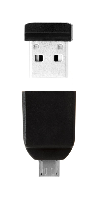 Verbatim - Nano - Unidad USB de 16 GB con adaptador Micro USB - Negro