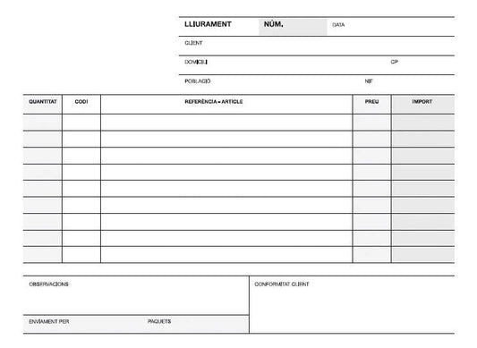 Apli Talonario Entrega 1/4 Apaisado Triplicado - 210x148mm - Numeracion Secuencial - Papel Autocopiativo - Tres Copias - Blanco 1 pieza(s)