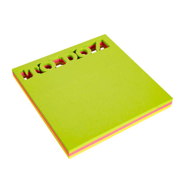 Apli Bloc de 75 Notas Adhesivas Troqueladas To Do 75x75mm - Ideal para Organizar Tareas - 3 Colores Surtidos Fluorescentes 1 pieza(s)