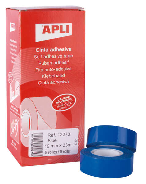 APLI - 12273 cinta adhesiva 33 m Azul