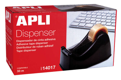 Apli Porta Cinta Office - para Rollos de 33mm - Facil de Usar y Transportar - Resistente y Duradero - Blanco 1 pieza(s)