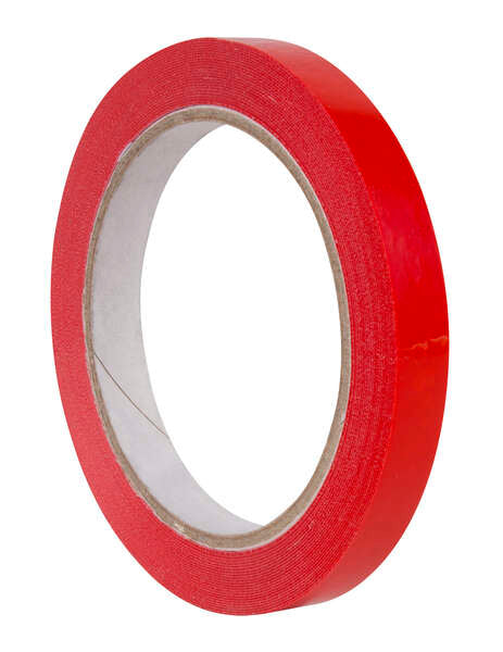 Apli Cinta Adhesiva Roja 12mm x 66m - Resistente al Desgarro - Facil de Cortar - Ideal para Manualidades y Embalaje - Rojo 1 pieza(s)