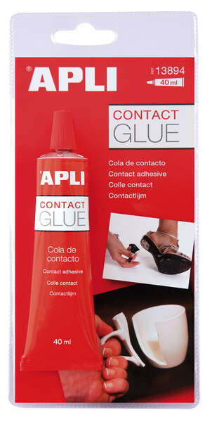 Apli Cola Contacto 40ml - Secado Rapido - Resistente al Agua y al Calor - Transparente 1 pieza(s)