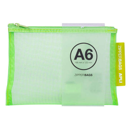 Apli Sobres Porta-Todo Nylon Transpirable A6 - Resistentes y Duraderos - Ideal para Equipos Electronicos - Cierre de Cremallera - Colores Surtidos 20 pieza(s)