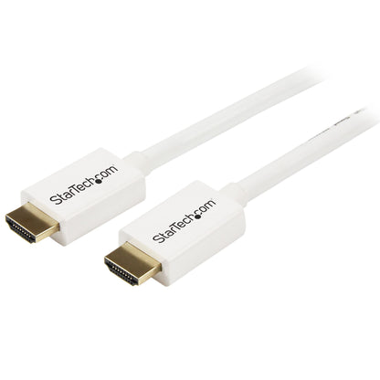 StarTech.com - Cable de 3m HDMI con Ethernet CL3 - Cable HDMI Ultra HD para Instalaciones en Muro - Cable HDMI de Alta Velocidad UHD 4K 30Hz 10 2 Gbps - Cable de Vídeo HDMI 1.4 30AWG  Blanco