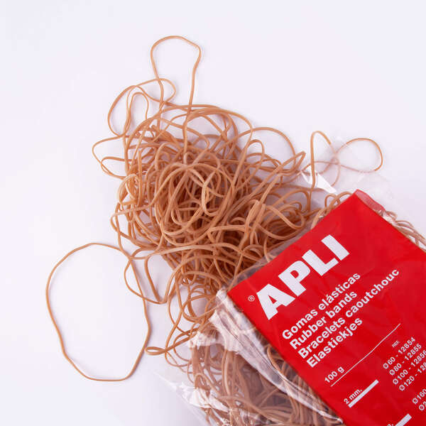 Apli Gomas Elasticas Ø 140 x 2mm - 1kg de Contenido - Gran Elasticidad y Resistencia - 70% de Caucho Natural 1 pieza(s)