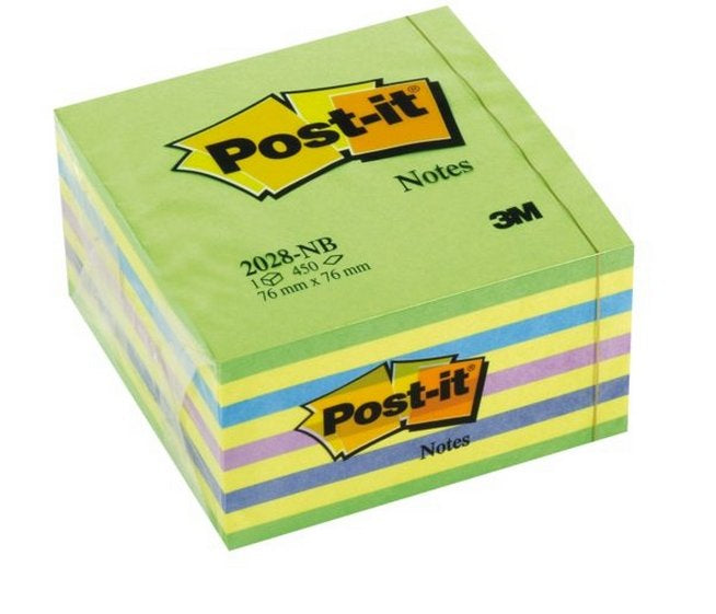 Post-It - 2028-NB nota autoadhesiva Plaza Azul  Verde  Amarillo 450 hojas Autoadhesivo