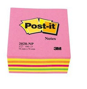 Post-It - 2028-NP nota autoadhesiva Plaza Naranja  Rosa  Violeta  Amarillo 450 hojas Autoadhesivo