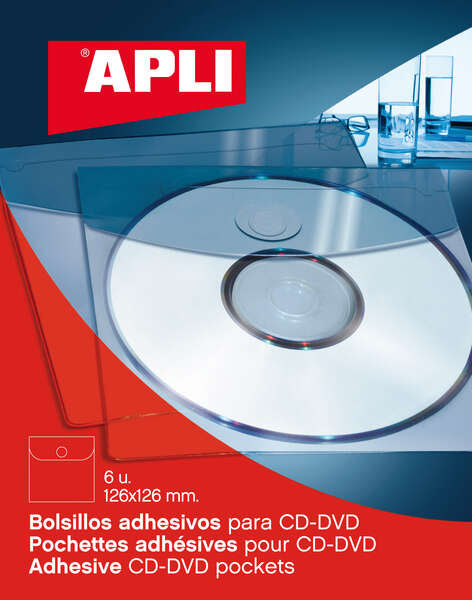 APLI - 02585 estuche para medios de almacenamiento Transparente