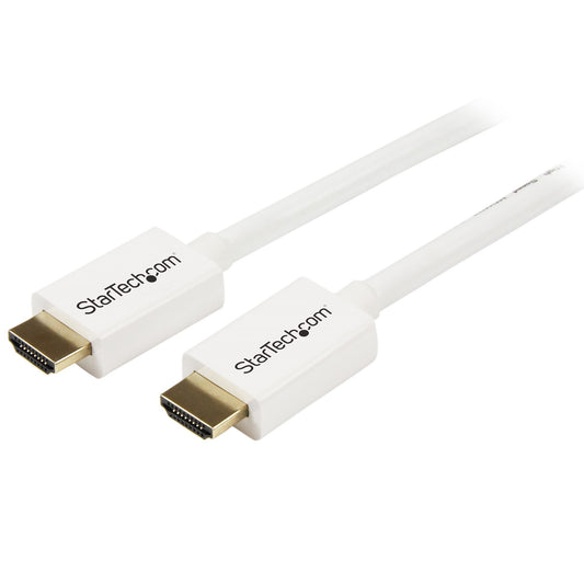 StarTech.com - Cable de 5m HDMI con Ethernet CL3 - Cable HDMI Ultra HD para Instalaciones en Muro - Cable HDMI de Alta Velocidad UHD 4K 30Hz 10 2 Gbps - Cable de Vídeo HDMI 1.4 30AWG  Blanco