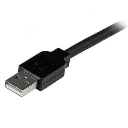 StarTech.com - Cable 10m Extensión Alargador USB 2.0 Activo Amplificado - Macho a Hembra USB A - Negro