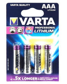 Varta - 4x AAA Lithium Batería de un solo uso Litio