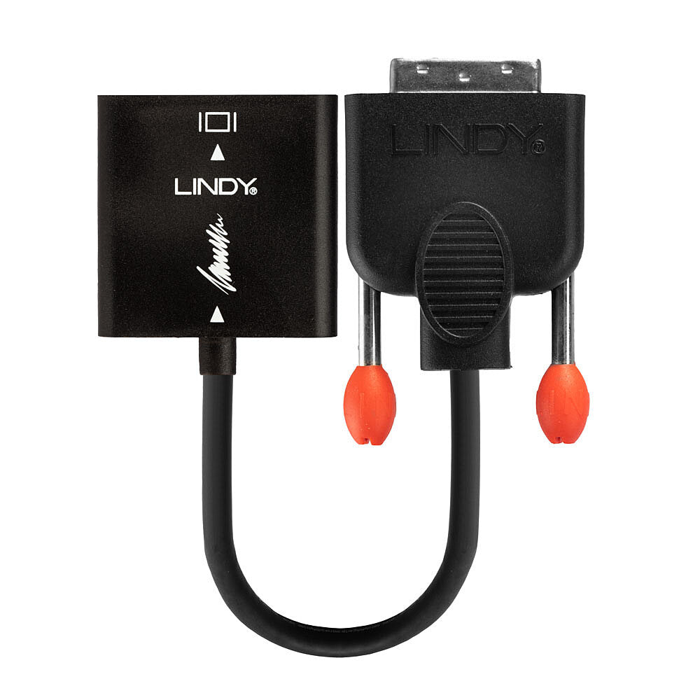 Lindy - 38189 adaptador de cable de vídeo 0 1 m DVI-D VGA (D-Sub) Negro