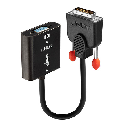 Lindy - 38189 adaptador de cable de vídeo 0 1 m DVI-D VGA (D-Sub) Negro