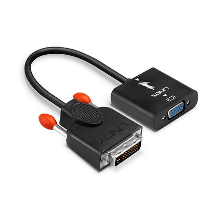 Lindy - 38189 adaptador de cable de vídeo 0 1 m DVI-D VGA (D-Sub) Negro