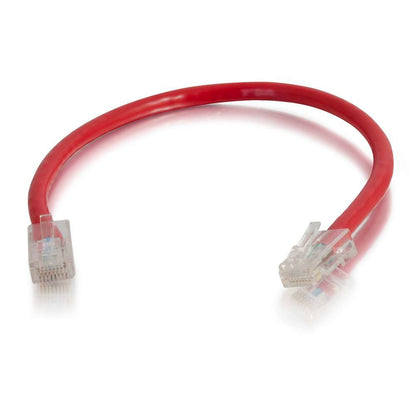 C2G - Cable de conexión de red de 0 5 m Cat5e sin blindaje y sin funda (UTP)  color rojo