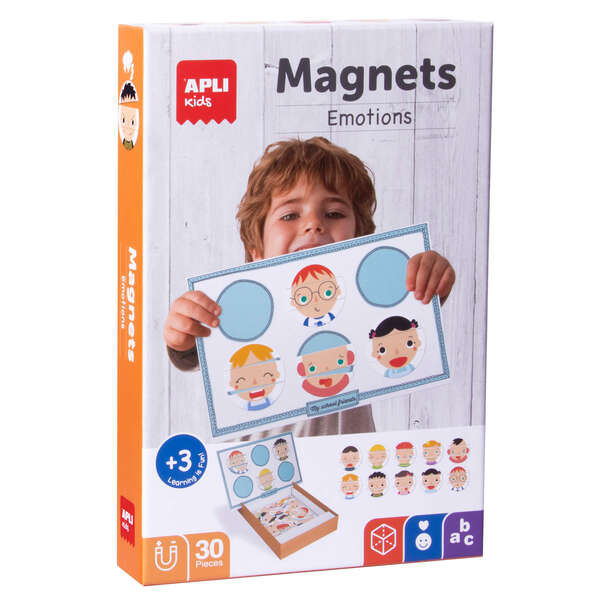 Apli Kids Juego Magnetico Emociones - Escenario Imantado de 28x18 - 30 Fichas Tematicas - Fomenta la Observacion y la Imaginacion - Colorido Diseño Exclusivo - Recomendado para Niños a Partir de 3 Años 1 pieza(s)