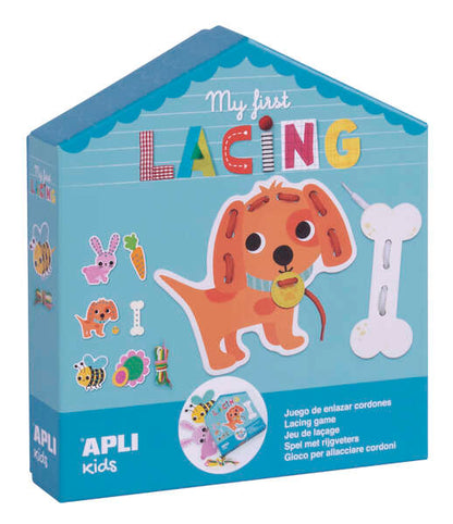 Apli Myfirstlacing - Juego de Enhebrar para Niños - Fomenta la Motricidad Fina y la Coordinacion Ojo-Mano - Incluye Cordones y Tarjetas con Dibujos para Enhebrar 1 pieza(s)