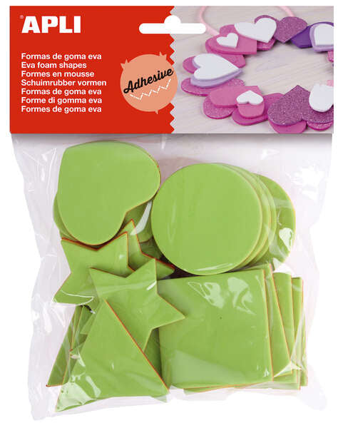 APLI - GOMA EVA  APLI FORMAS GEOMETRICAS 25 UD. - Pack de 5 unidades