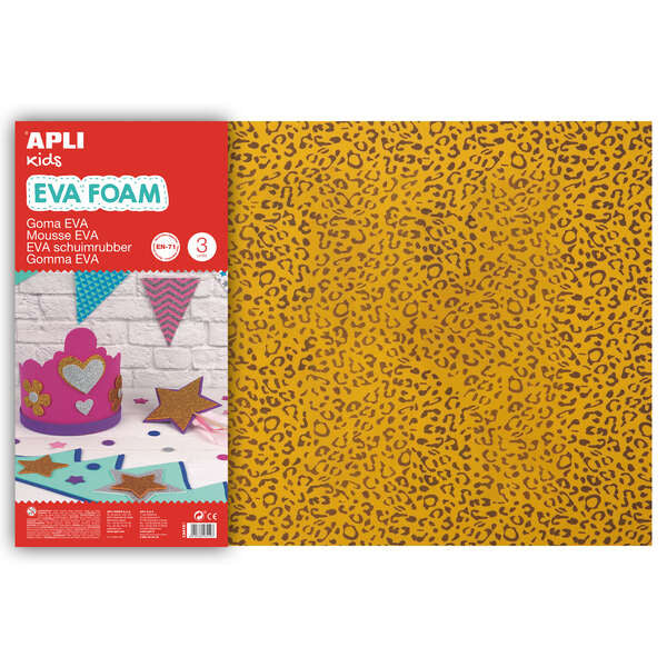 APLI - BOLSA 3H GOMA EVA APLI IMPRESA LEOPA 40X60CM 13410