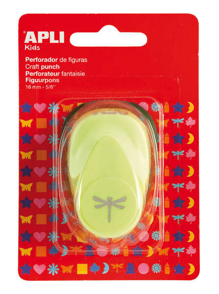 Apli Perforadora de Papel en Forma de Libelula - Tamaño de Figura 16mm - Alta Calidad para Papel, Carton y Cartulina - Deposito de Restos de Papel - Doble Uso para Decoracion - Color Verde 1 pieza(s)