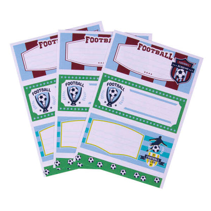 Apli Etiquetas Adhesivas Escolares Futbol - Tamaño 81x36mm - 9 Etiquetas por Bolsa - Adhesivo Permanente de Alta Calidad - Diseño Futbol 5 pieza(s)