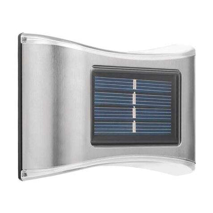 Elbat Aplique Solar LED 150lm - Panel Solar Integrado 2V, 120mAh - Bateria 1.2V, 600mAh - Carcasa Acero Inoxidable 1 pieza(s)