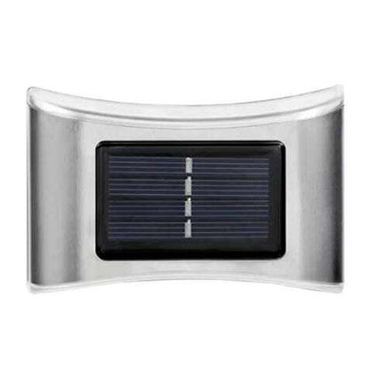 Elbat Aplique Solar LED 150lm - Panel Solar Integrado 2V, 120mAh - Bateria 1.2V, 600mAh - Carcasa Acero Inoxidable 1 pieza(s)