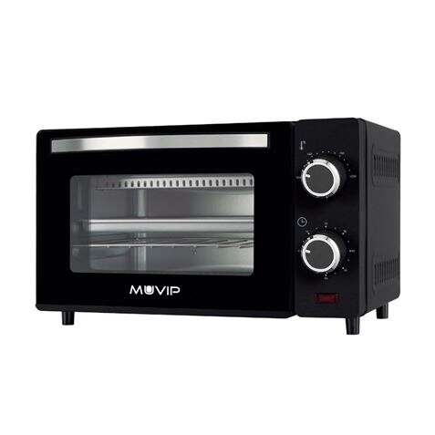 Muvip Horno de Sobremesa 650W 10L - Regulador de Temperatura 100º - 230º - Puerta de Cristal Templado - Cuerpo de Acero Inoxidable 1 pieza(s)