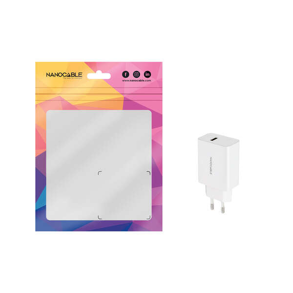 Nanocable - Cargador USB  5V/2.1A  Blanco