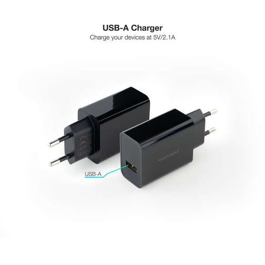 Nanocable - Cargador USB  5V/2.1A  Negro