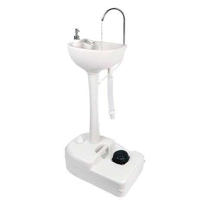 Muvip Lavabo Portatil con Deposito de 17L - Deposito de Jabon 3L - Bomba de Pie con Fuelle - Incorpora Colgador para Toalla 1 pieza(s)