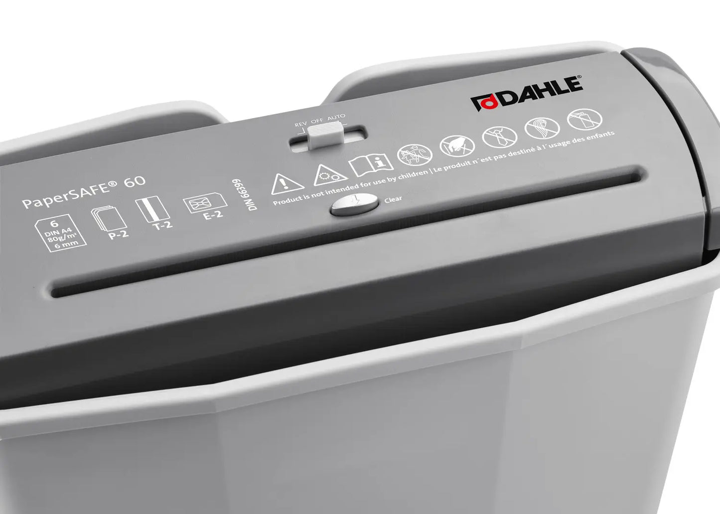 Dahle - PaperSAFE 60 triturador de papel Corte en tiras 70 dB 22 cm Gris