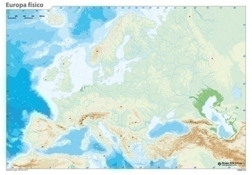 Grupo Erik - MAPA MUDO ERIK COLOR FISICO EUROPA - Pack de 50 unidades