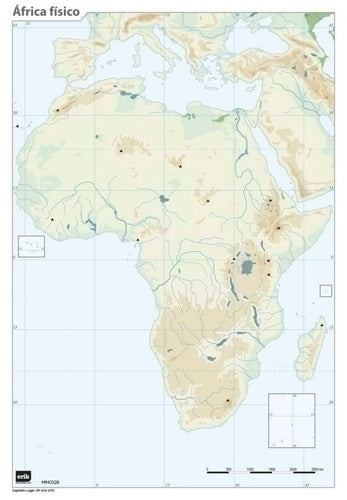 Grupo Erik - MAPA MUDO ERIK COLOR FISICO AFRICA - Pack de 50 unidades