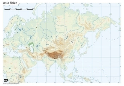 Grupo Erik - MAPA MUDO ERIK COLOR FISICO ASIA - Pack de 50 unidades