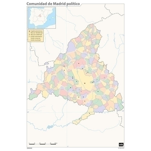 Grupo Erik - MAPA MUDO ERIK COLOR POLITICO COM. MADRI - Pack de 50 unidades