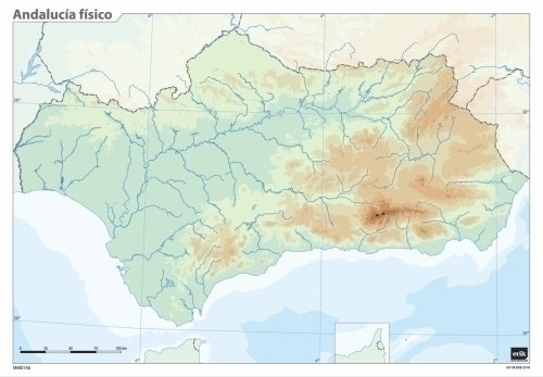 Grupo Erik - MAPA MUDO ERIK COLOR FISICO ANDALUCIA - Pack de 50 unidades