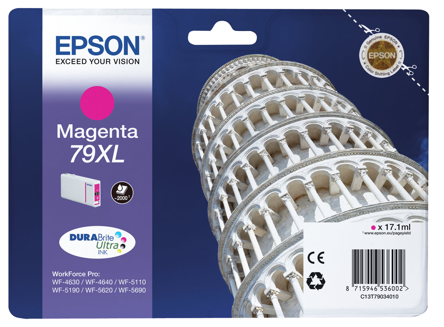 Epson Tower of Pisa Cartucho 79XL magenta