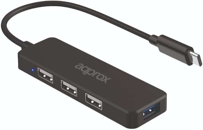 Approx - APPC48V2 hub de interfaz USB Tipo C 5000 Mbit/s Negro