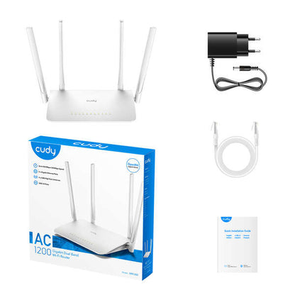 Cudy - WR1300 router inalámbrico Gigabit Ethernet Doble banda (2 4 GHz / 5 GHz) Blanco