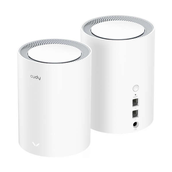 Cudy - M1800 2-pack Doble banda (2 4 GHz / 5 GHz) Wi-Fi 6 (802.11ax) Blanco 1 Interno